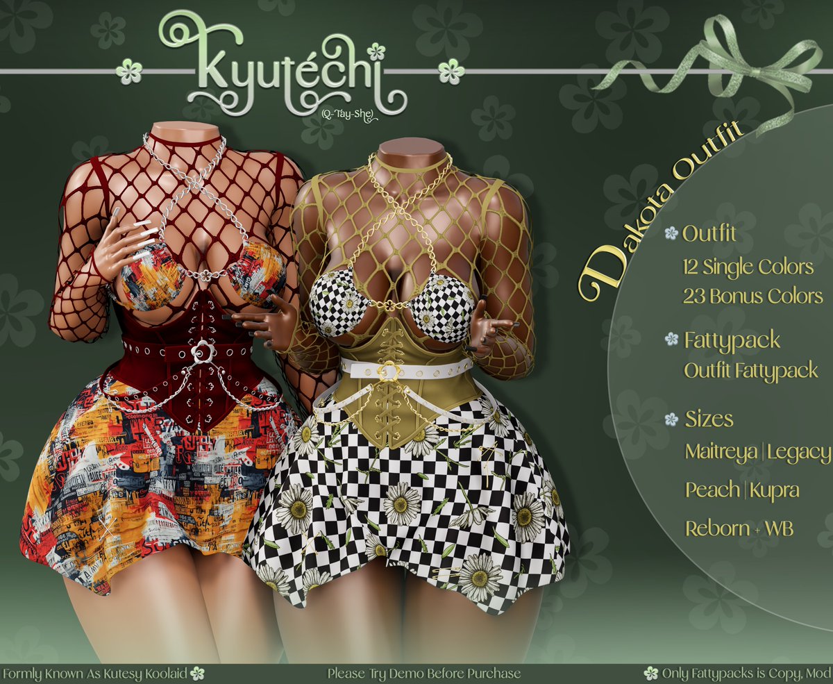 ShynamonSl's tweet photo. 🌼Some Releases You May Have Missed 🌼
 
🌸Kyutéchi Maple Outfit @ Reborn Event 
🌸Kyutéchi Maple Boots @ Tres Chic Event 
🌸Kyutéchi Dakota Outfit Can be found @ Reborn Event (Will be in Mainstore soon)

🌻 Taxi: Links in Bio 🌻 https://t.co/Qu3ZD00OTI