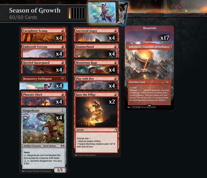 dhillon_jee's tweet image. Did it again! Got the 5-0 in the Season of Growth Festival Event with red! 🔥
Hammerhand is busted, and Ancestral Anger is close to Ancestral Recall in this deck... 😎

@fireshoes 
#MTGArena #standard #seasonofgrowth