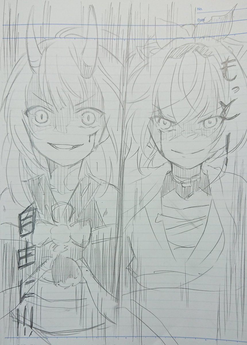 あやめちゃんといろはちゃんで何かよく分からない落書き置いときます! 