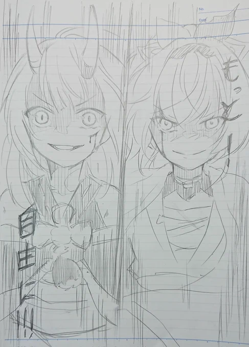 あやめちゃんといろはちゃんで何かよく分からない落書き置いときます! 