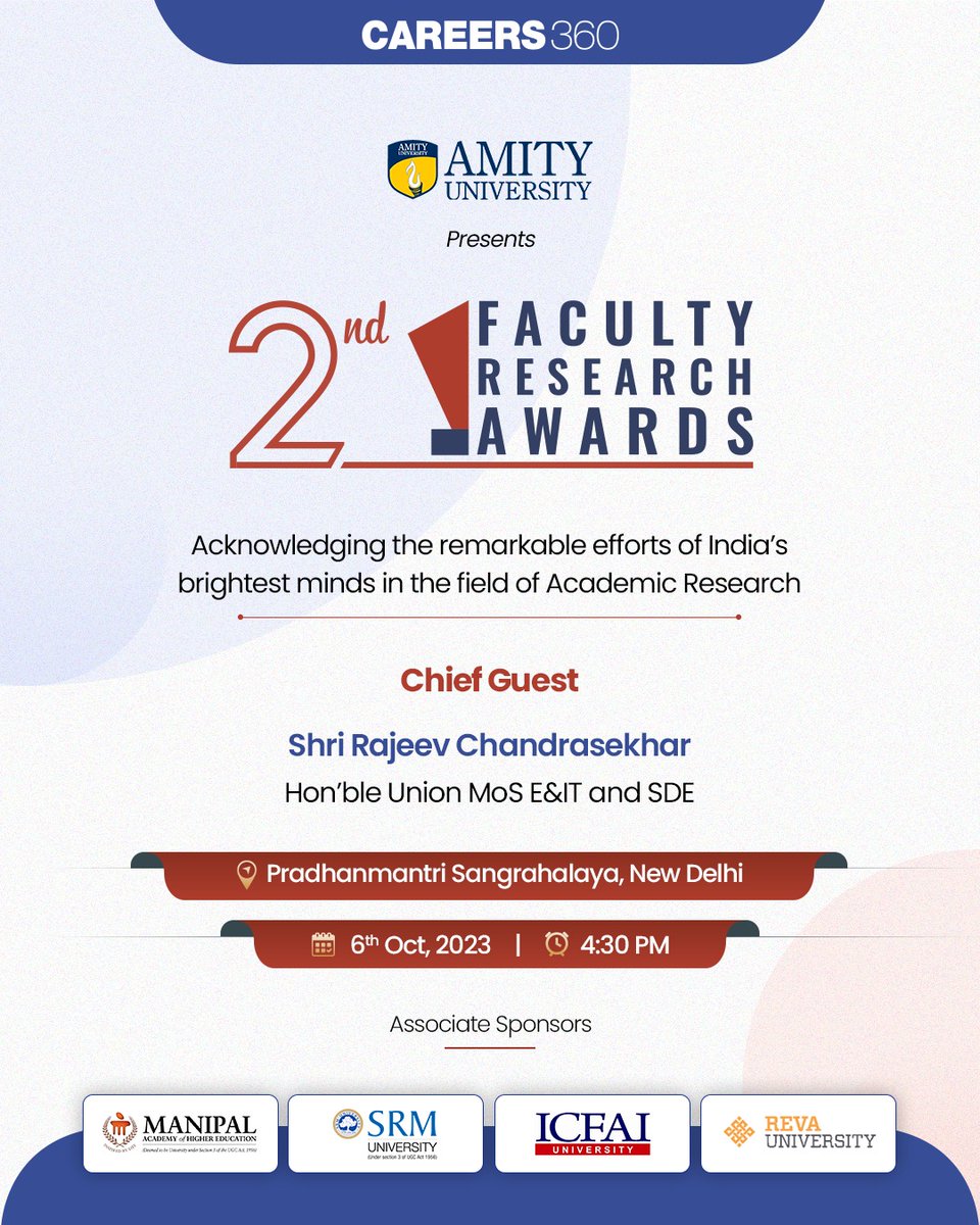 This is the only award that we at CAREERS360 do. The criteria is objective and data driven. We will be acknowledging  research by 81 academia across 27 disciplines with a prize of 50,000 each. 
It is time India acknowledges researchers amongst us.