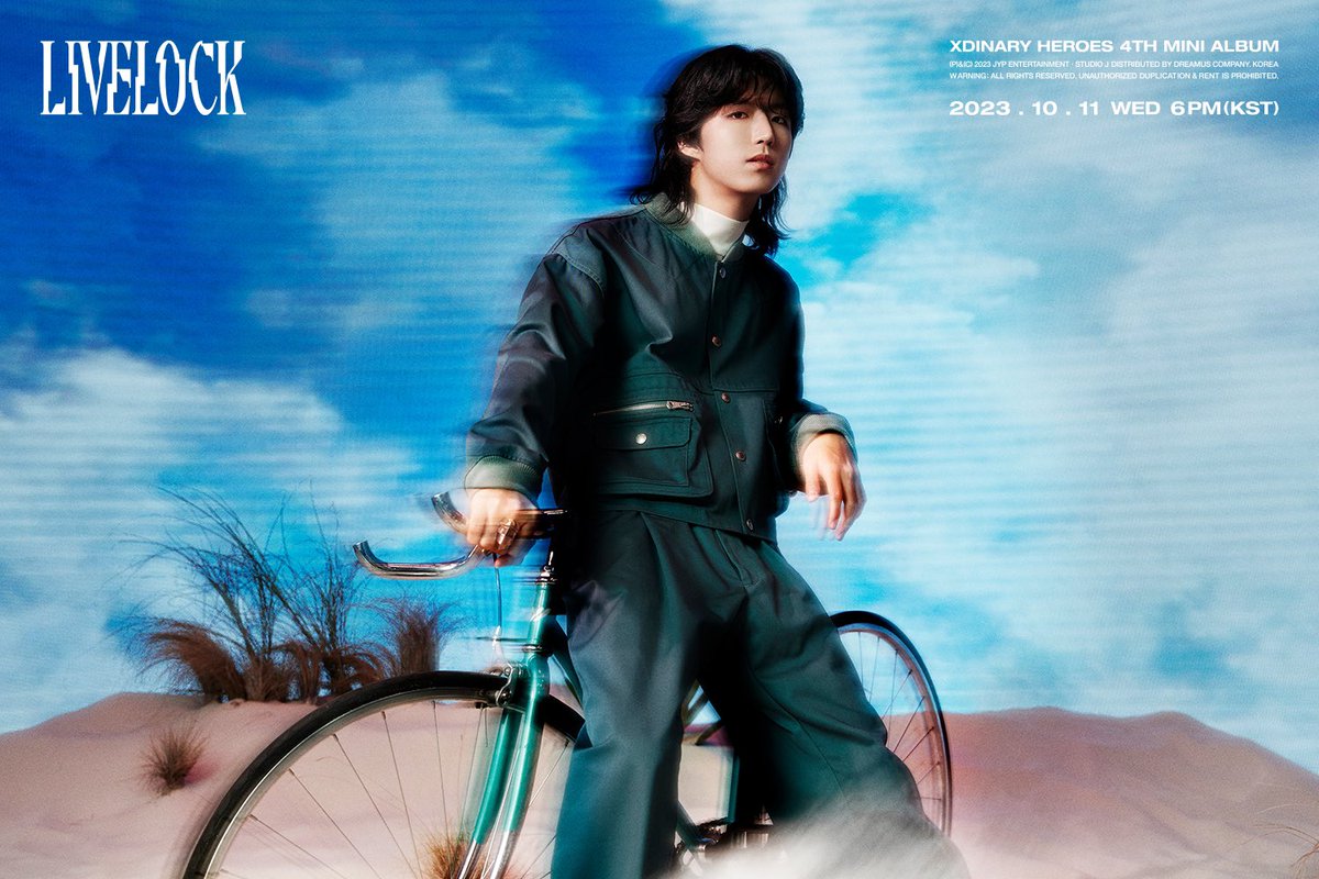 Xdinary Heroes 
<Livelock> 
🔐Concept Photo
#JunHan

ALBUM RELEASE🔻
2023.10.11 6PM (KST)
🏎 TITLE "Break the Brake"

#XdinaryHeroes #엑스디너리히어로즈
#Livelock #Break_the_Brake
#WE_ARE_ALL_HEROES
#JYP