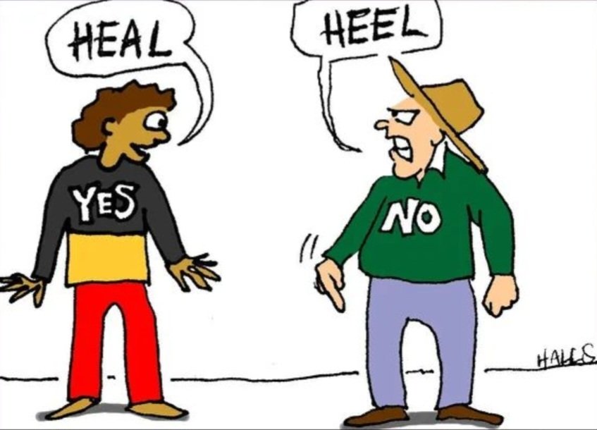 This is the difference between the YES VOTERS and the NO VOTERS in a nutshell. #VoteYES23Australia #VoteYes In Jack Thompson's words "If the NO vote wins that means that ill-will, prejudice and sheer bastardy have won."