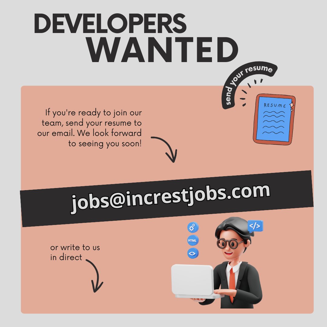 InCrestJobs's tweet photo. We're Hiring! Are you a coding connoisseur? A Microservices magician? a Big Data enthusiast? We're expanding our team and looking for top-tier talent to shape the digital frontier. Ready to make your mark in tech? 

#TechJobs #JavaDeveloper #Microservices #BigData #LeadDeveloper https://t.co/aCllHDpU7N