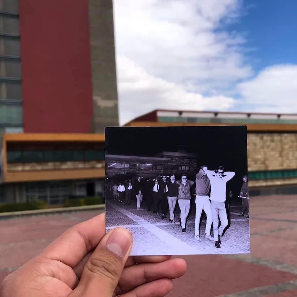 haydeelugo's tweet photo. “Siempre es importante saber en donde estás parado” #UNAM #CU #2deOctubre NO OLVIDAMOS… vía: Diego Rosales https://t.co/cB8EOdLLdw