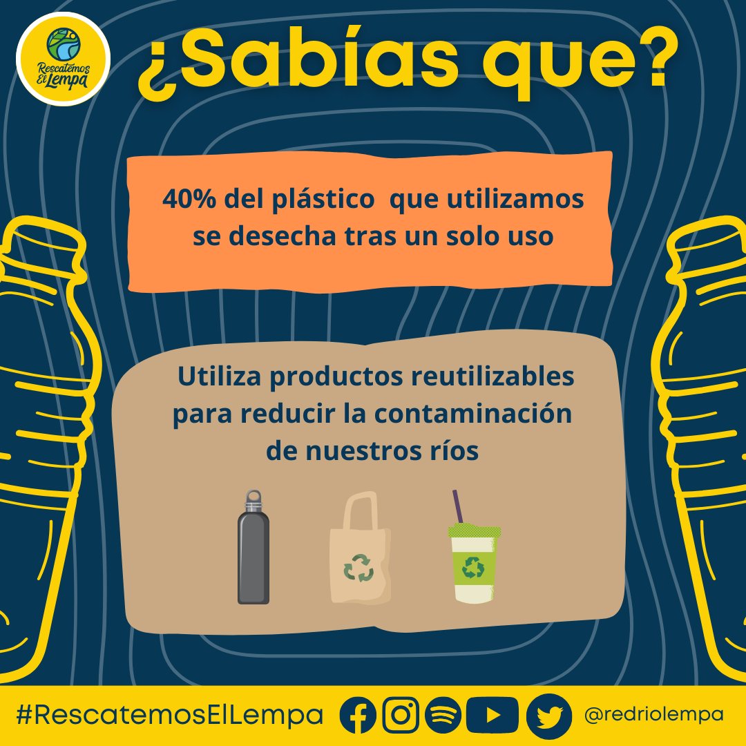 😱¿Sabías que los plásticos de un solo uso representan una amenaza para nuestro planeta? Únete a la #RecycleMania y juntxs creemos un futuro más limpio y saludable para todxs 🌍♻️ #Sostenibilidad #CuidemosNuestroHogar #redriolempa #ecologia
