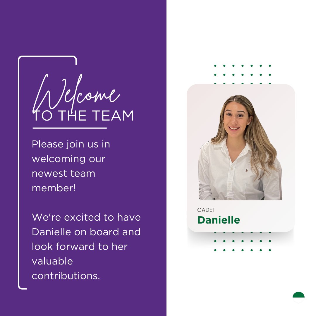 Welcome to the team Danielle.
