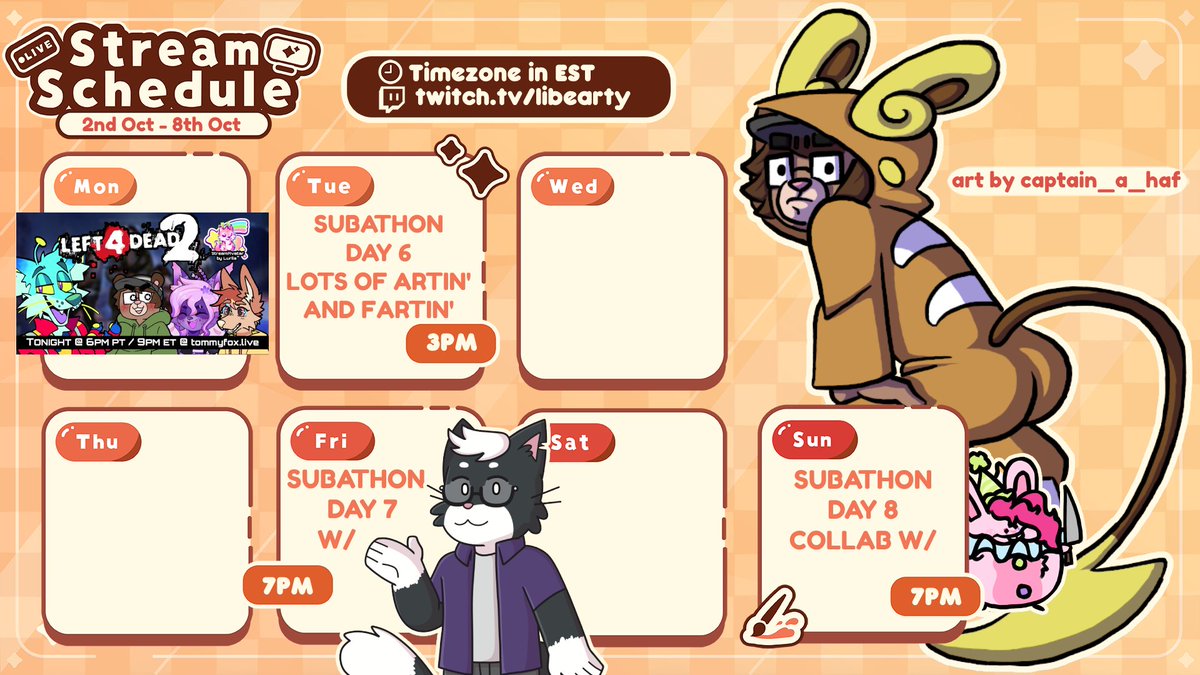 LibeartyVT's tweet photo. ⭐️STREAM SCHEDULE⭐️
i eat feet https://t.co/24hXS2yZXA