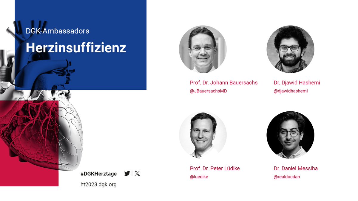 DjawidHashemi's tweet photo. 🌟👩‍⚕️👨‍⚕️Moin!👨‍⚕️👩‍⚕️🌟 Auch bereit für die #DGKHerztage? 🍁🫀
📢 👥Gemeinsam mit @JBauersachsMD, @luedike, @realdocdan werden wir das Neueste zur #Herzinsuffizienz präsentieren!🤩 📸
📸 Freut euch auf spannende Updates und Diskussionen! 🙌 @DGK_org @YoungDGK @agep_DGK @AGIKinterv https://t.co/dckohAyyv1
