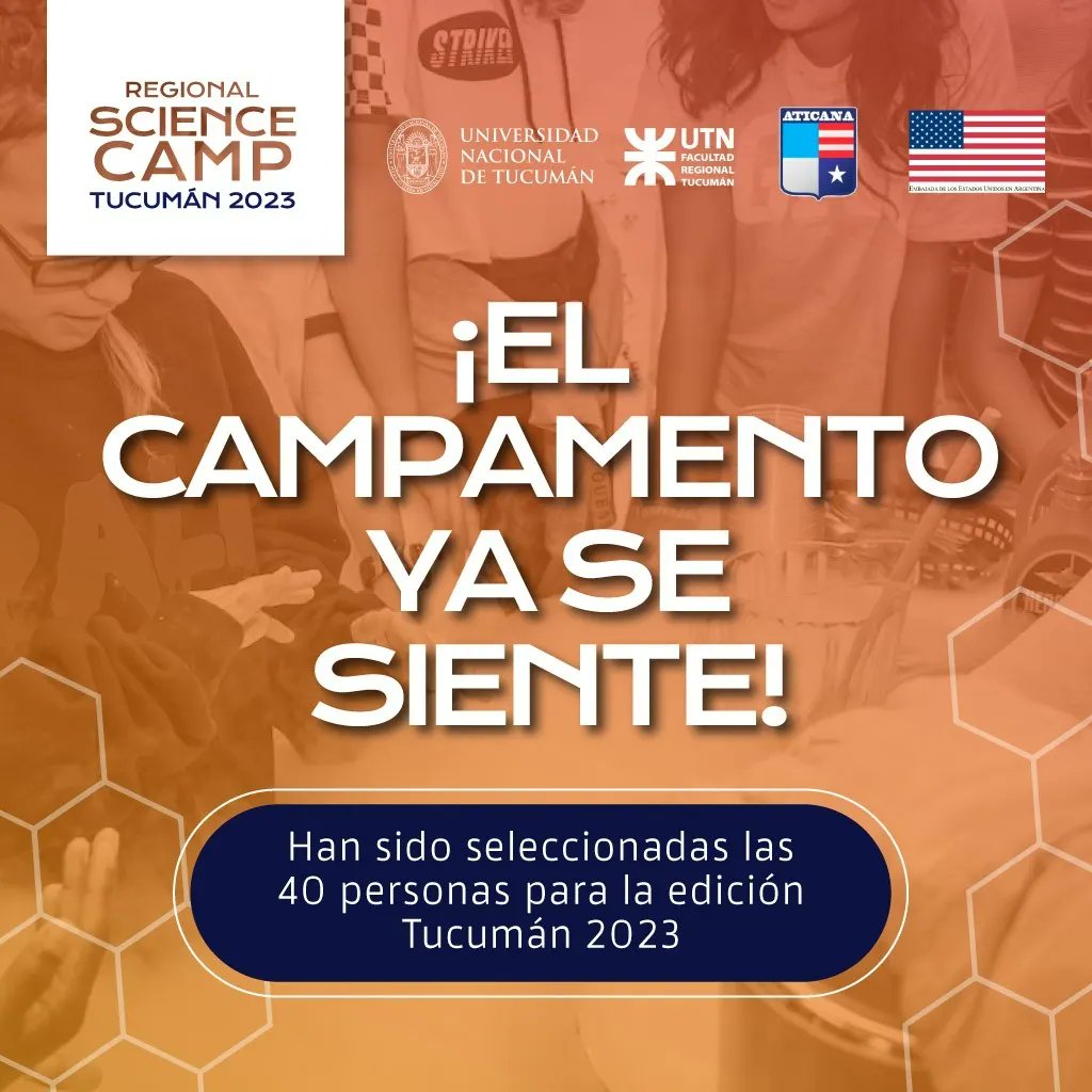 aticana's tweet photo. #ScienceCamp #Tucumán2023 

Cada vez más cerca

@EmbajadaEEUUarg 
@ASICANA 
@isicana https://t.co/lFC3QpAyki