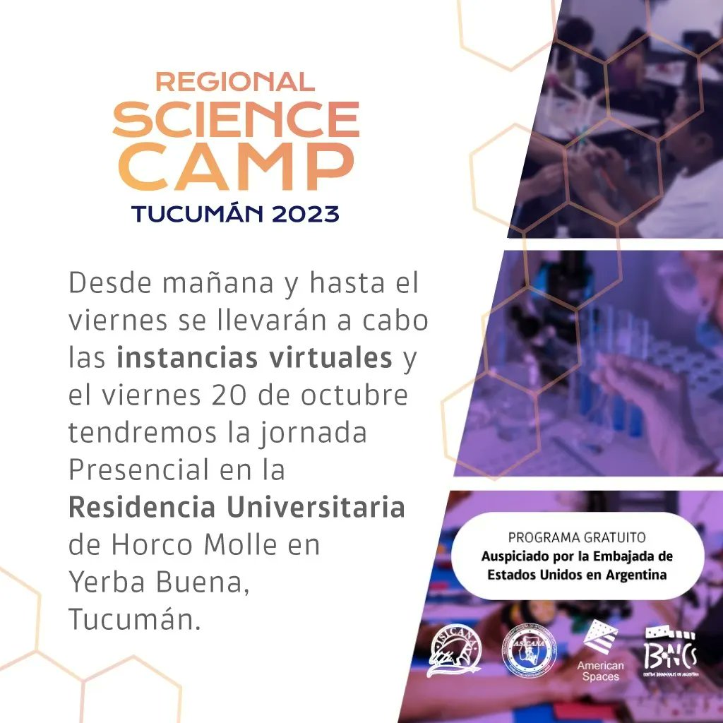 aticana's tweet photo. #ScienceCamp #Tucumán2023 

Cada vez más cerca

@EmbajadaEEUUarg 
@ASICANA 
@isicana https://t.co/lFC3QpAyki