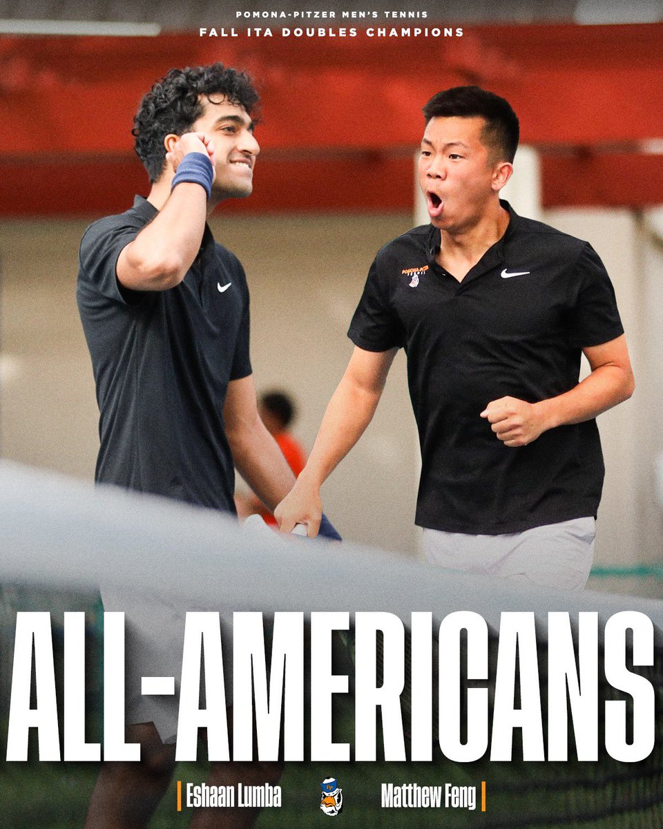 Congratulations to Eshaan Lumba and Matthew Feng for earning All-American honors after winning the Fall ITA Regional Doubles Championship this weekend! #GoSagehens #SagehensMTEN
