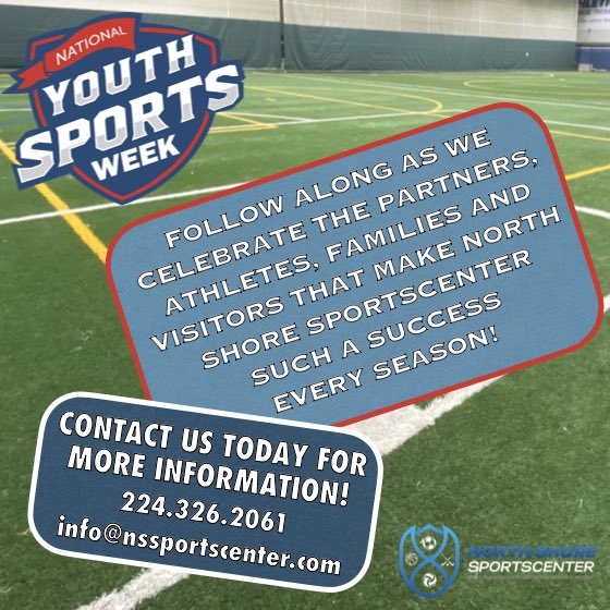 NSSportsCenter's tweet photo. Happy National Youth Sports Week! Stick around for highlights throughout the week, showcasing, not only our facility, but everyone and everything that makes us successful every day! #nationalyouthsportsweek @KemperSports @3StepSports https://t.co/XBM6vqXRGC