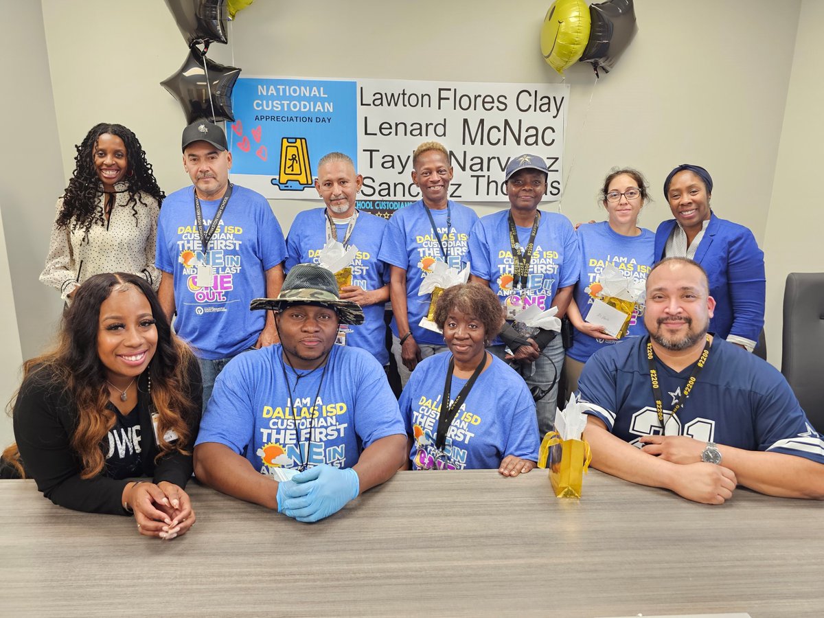 LGPinkstonHS's tweet photo. Happy National Custodian Day!! Pinkston Proud!! We love our SuperHeros!! #PrideoftheWestside #FirstOneinLastoneOut @dallasschools https://t.co/2Ez5lxe6LF