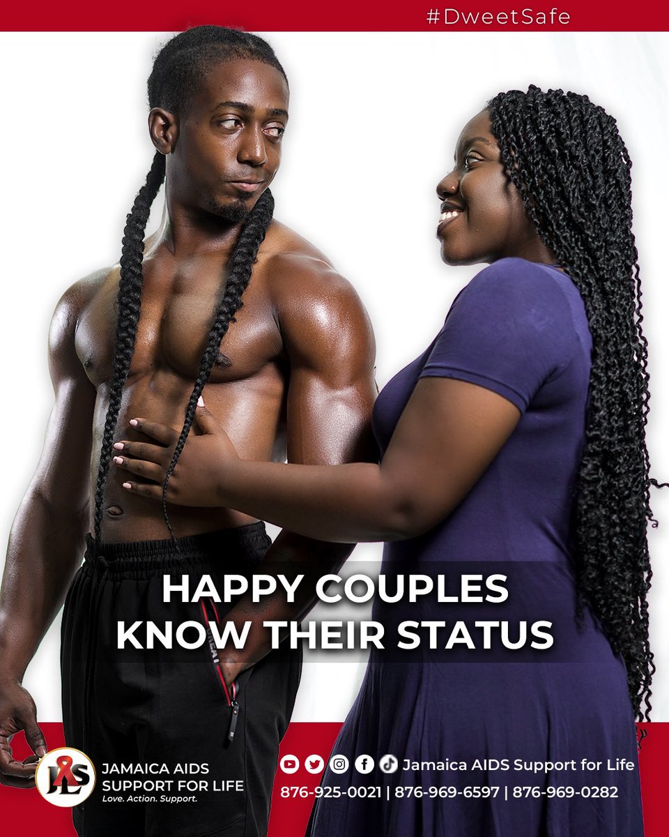 JASLtweets's tweet photo. Status known! Mi and mi partner!

Responsible couples don’t rely on their partner’s status to know theirs. Contact JASL for all your FREE HIV and Syphilis testing, condoms and lubes. #DweetSafe #GetTested #StatusKnown https://t.co/yS1qlVARIG