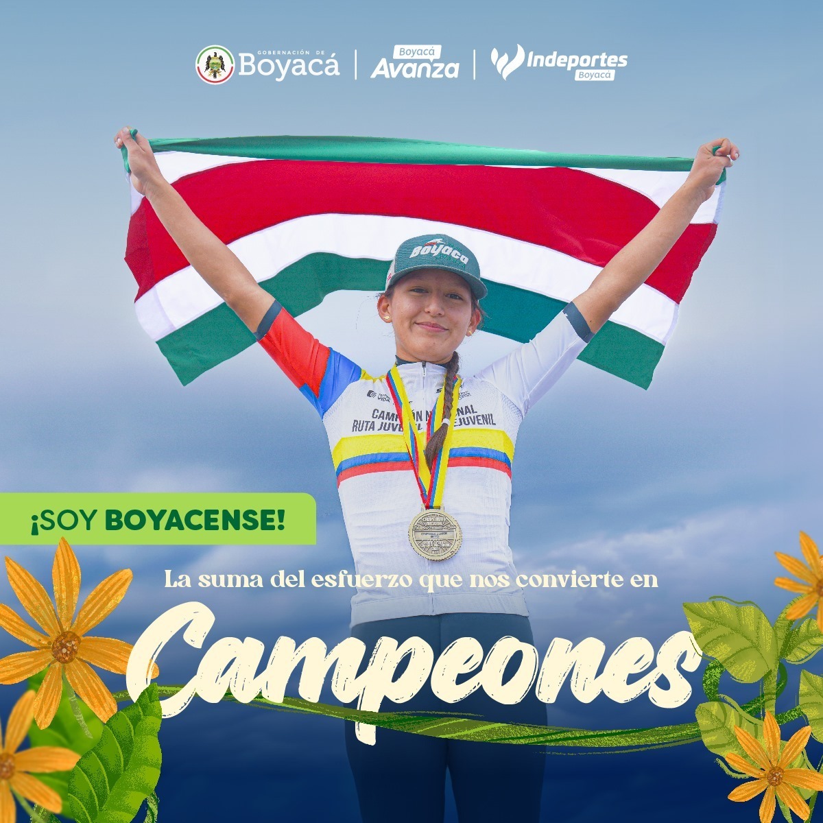 Recorrer tus paisajes y representar tus colores en las carreteras colombianas nos hacen sentir emoción y el más grande orgullo. #SoyBoyacense

¡Feliz día de la #Boyacensidad!💚  #SomosRazadeCampeones