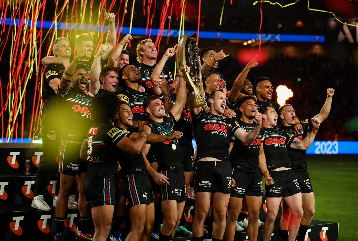 A massive congratulations to our amazing partners, the <a href="/PenrithPanthers/">Penrith Panthers 🏆🏆🏆🏆</a> on achieving the 3-peat and becoming the first team to do so in the modern era.
We are proud to be affiliated with such a great club &amp; look forward to seeing the boys defend their crown again next season!