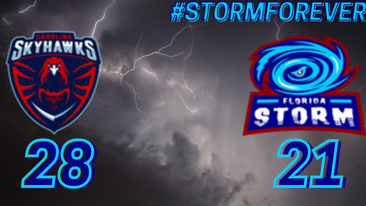 SFL_Storm's tweet image. This wasn’t what we intended at all! But, we will still continue to move forward, continue to be #StormStrong! Fight even harder! We will use this as motivation with our next game!  GG To Skyhawks, nothing but the best in the rest of your season! #StormForever #StormTheField