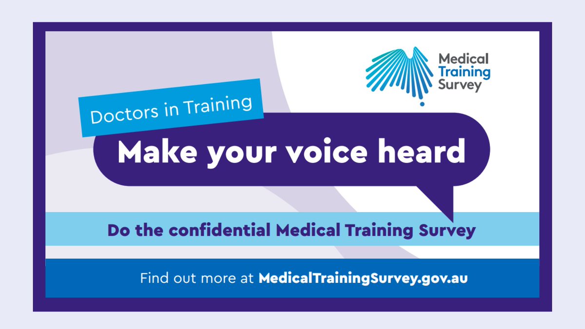 Attention all Doctors in Training, the 2023 Medical Training Survey closes on the 7th of October.  To complete the survey, head to the link received via email from AHPRA following your medical registration renewal. For more information, please visit: zurl.co/bxHh.