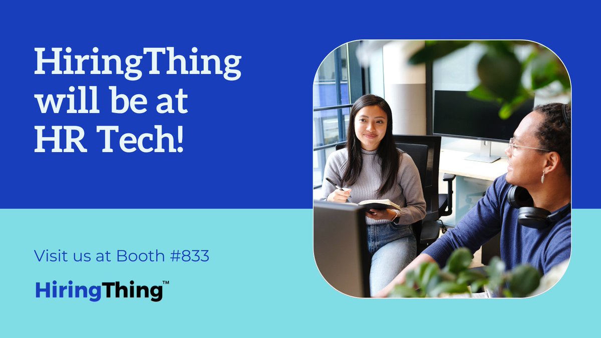 HiringThing's tweet image. We&apos;re excited to present our talent platform at the @HRTechConf in booth #833 and be on hand to answer questions, offer insights, and share an exciting announcement next week! #HRTech #HRTech2023