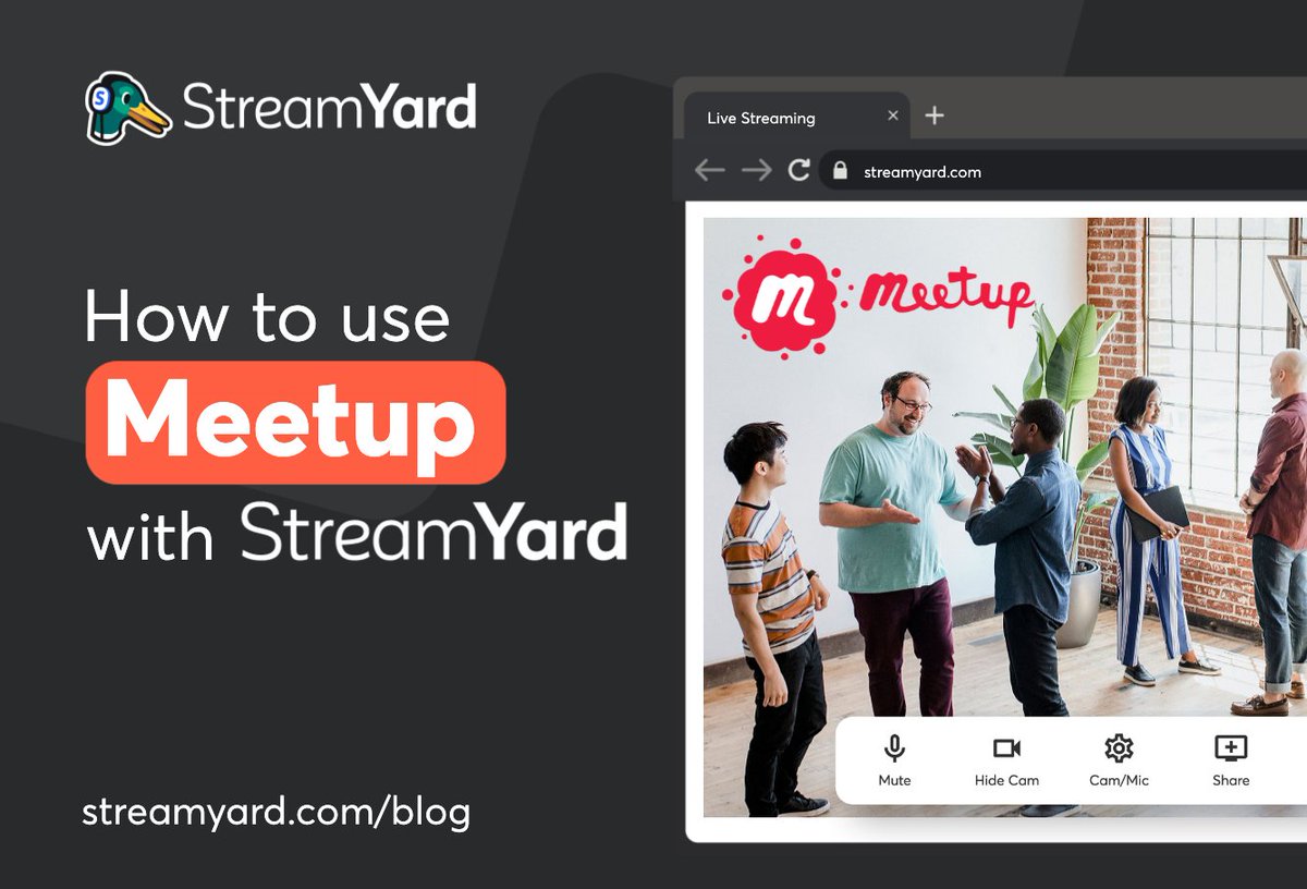 Well-planned online events are engaging. Learn how to use <a href="/Meetup/">Meetup</a> with <a href="/streamyardapp/">StreamYard #TheYard</a> to grow your event and build a larger community.

#LiveStreaming #LiveStreamingTips bit.ly/3HqqCmHhttps:/…