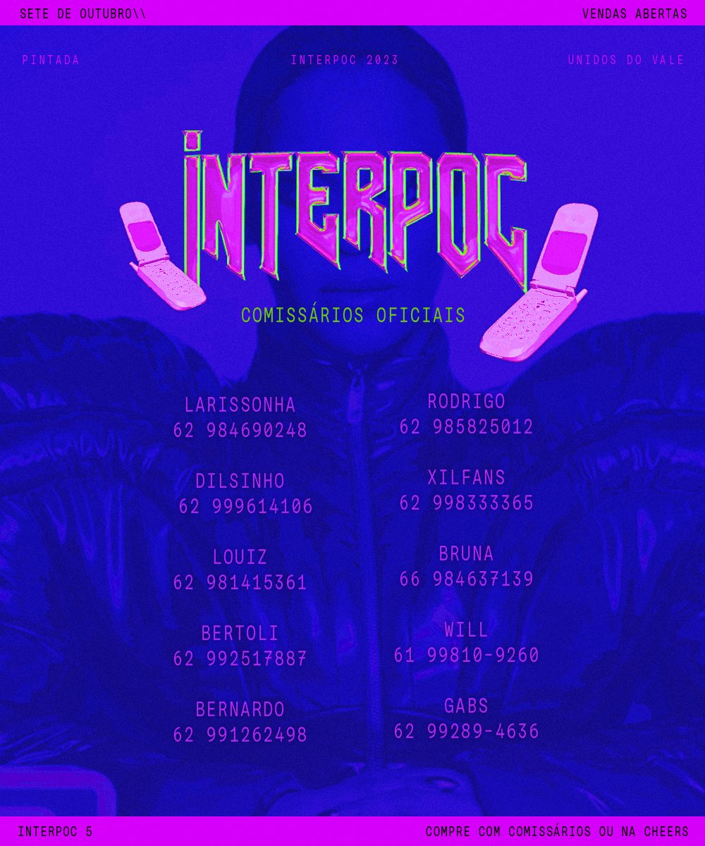 pintadaufg's tweet photo. You like my merch? Gee, thanks, just bought it💅

Oldyy que teremos produtinhos EXCLUSIVOS do INTERPOC 5!!!

🚨Vendas na nossa lojinha!🚨(Copo 15$; Tirante 15$)

Ps.: Ingressos VIP vem com merch especial ein👀

// INTERPOC 5
// 7 DE OUTUBRO https://t.co/QSog0TsVGG