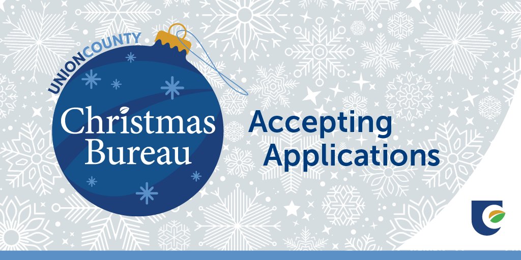 Union County Christmas Bureau will begin accepting applications from families in need starting today, Monday, Oct. 2! If you are seeking assistance with gifts and food this holiday season, we can help. Details on the program and how to apply: ucgov.info/christmasbureau