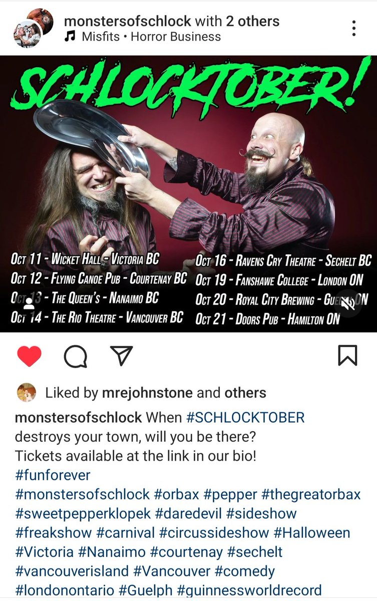 EDJEventsPromot's tweet photo. Looking forward to @OrbaxandPepper bringing #Schlocktober to Sechelt on #SunshineCoastBC on the 16th. @DuaneBurnett see folks at the Ravens Cry Theatre. https://t.co/kfC47xayRr