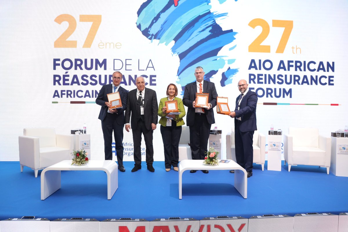An enriching session on Overview of Global Reinsurance Trends at the 27th African Reinsurance Forum, Moderated by Mrs. Lamia BEN MAHMOUD, CEO of Tunis Re, with Laurent Montador , Deputy GM CCR Re France, Paul Griessel, CEO of Aon Re and Ilyes Hassib of SanlamAllianz.