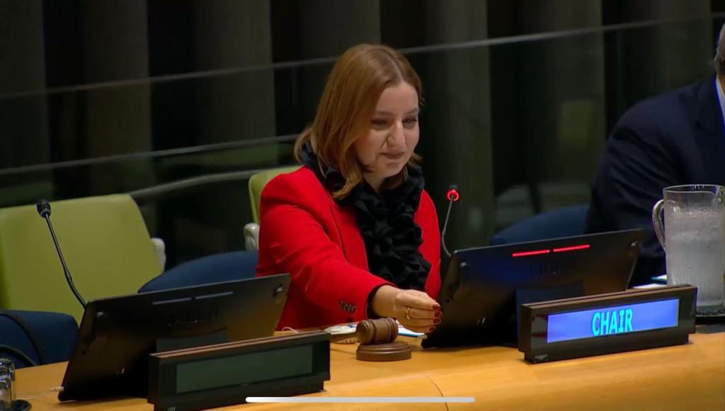 RomaniaUN_NY's tweet photo. International Law and Justice is high on #Romania’s agenda at the UN ⚖️
The Legal Committee of #UNGA78 started it session today. Our Mission legal adviser & Vice-Chair of the Committee chaired the afternoon session on measures to eliminate international terrorism.
#6Committee https://t.co/m6al3Q8R8j