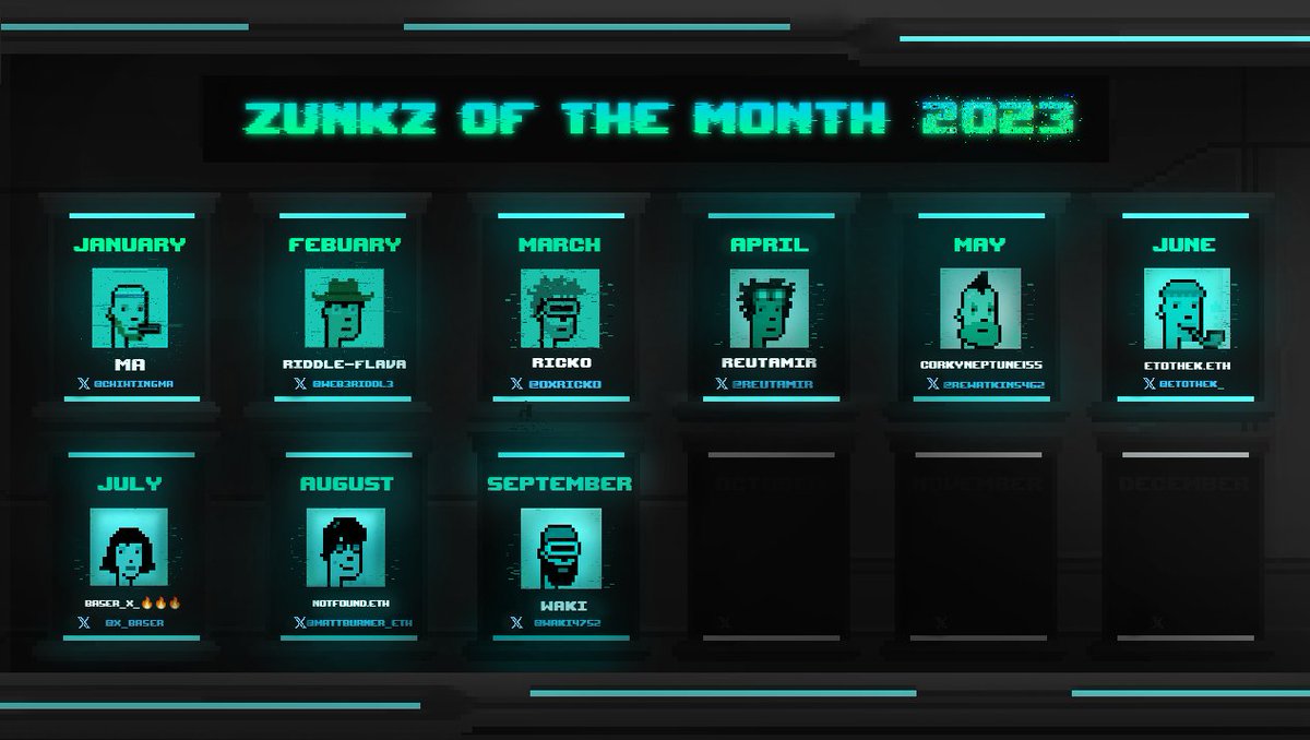 ZunkzNFTs's tweet photo. 🎉 Congratulations @waki4752 on being selected by the community for #Zunk of the month for September 2023.
We appreciate you 🙏.
#getZunked #zibes https://t.co/mNCLLjVjp2
