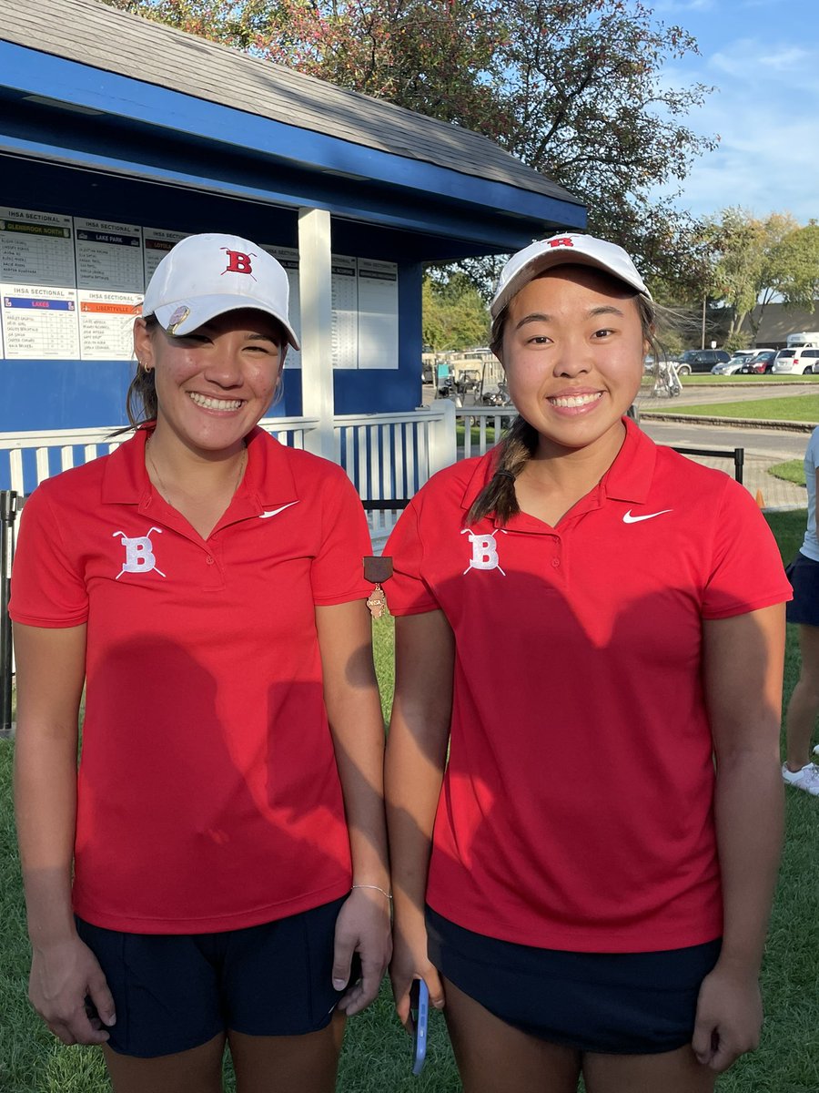 Incredible golf today Fillies earning a remarkable 8th straight trip to the state tournament as a team! Sydney Terada (-2),  Reese Wallace (-2), &amp; Bridget Butler (-1) led the way in red figures. Leah Gaidos, Kalena Lee, &amp; Bre Brown also played excellent golf! <a href="/BHS220Athletics/">BarringtonAthletics</a>