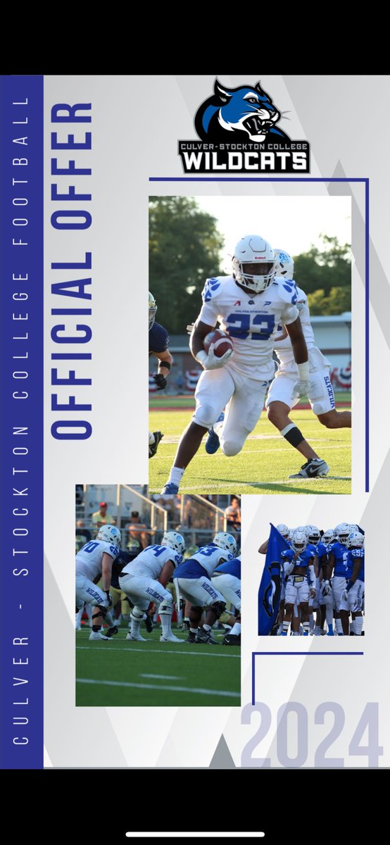 Alfred Kennedy (@alfred_2024) on Twitter photo After a great conversation with <a href="/CoachCutshaw/">Roy Cutshaw Jr</a> I am blessed to receive my first official offer from <a href="/CSCwildcatsFB/">Culver Football</a> #AGTG After a great conversation with <a href="/CoachCutshaw/">Roy Cutshaw Jr</a> I am blessed to receive my first official offer from <a href="/CSCwildcatsFB/">Culver Football</a> #AGTG