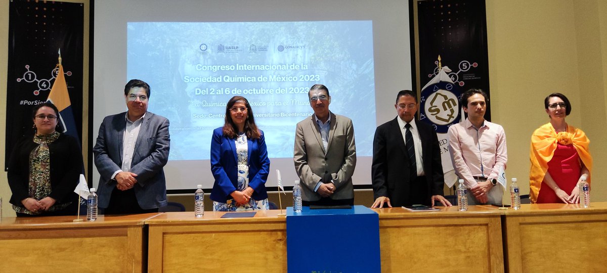 SQM_MX's tweet photo. Damos inicio al 
Congreso Internacional de la Sociedad Química de México 2023
"La Química: de México para el Mundo"

#CISQM2023 #UASLP #FCQUASLP #CongresoSQM #LaQuímicaNosUne https://t.co/9Gn8uHiOR4
