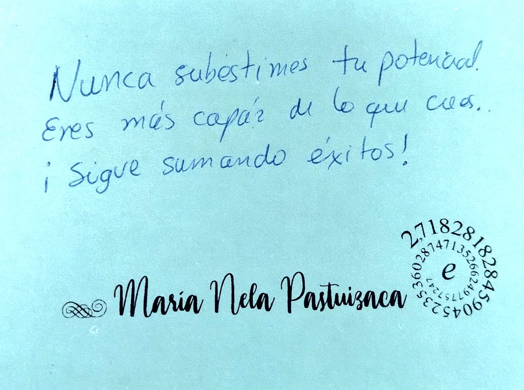 NelaPastuizaca's tweet photo. Preparando notitas para mis estudiantes... Mi letra no es la más bonita pero espero que les guste.☺️
#ProfeInspirada https://t.co/bmmvyyluFk