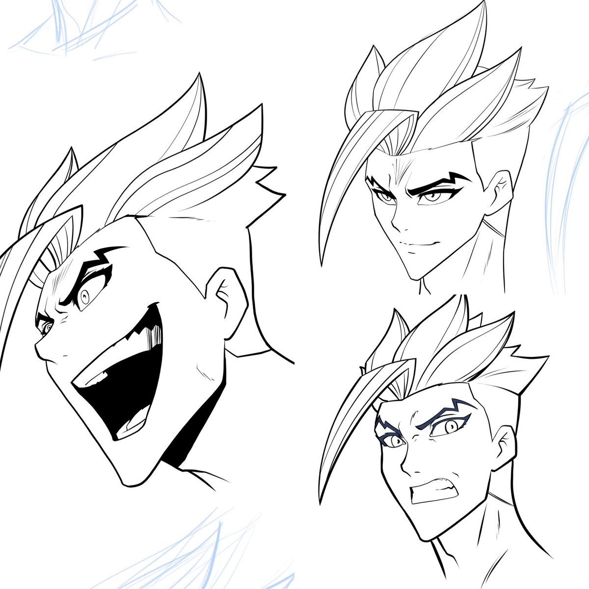 josesartcave's tweet photo. Here are some face explorations I did for shin when designing him. Doing these help me get familiar with the character and see what expressions look natural and gives them a personality :) 
#samurainotora #webtoon #webtoonoriginal #webtoonseries #samurai #manga https://t.co/YevphtgkId