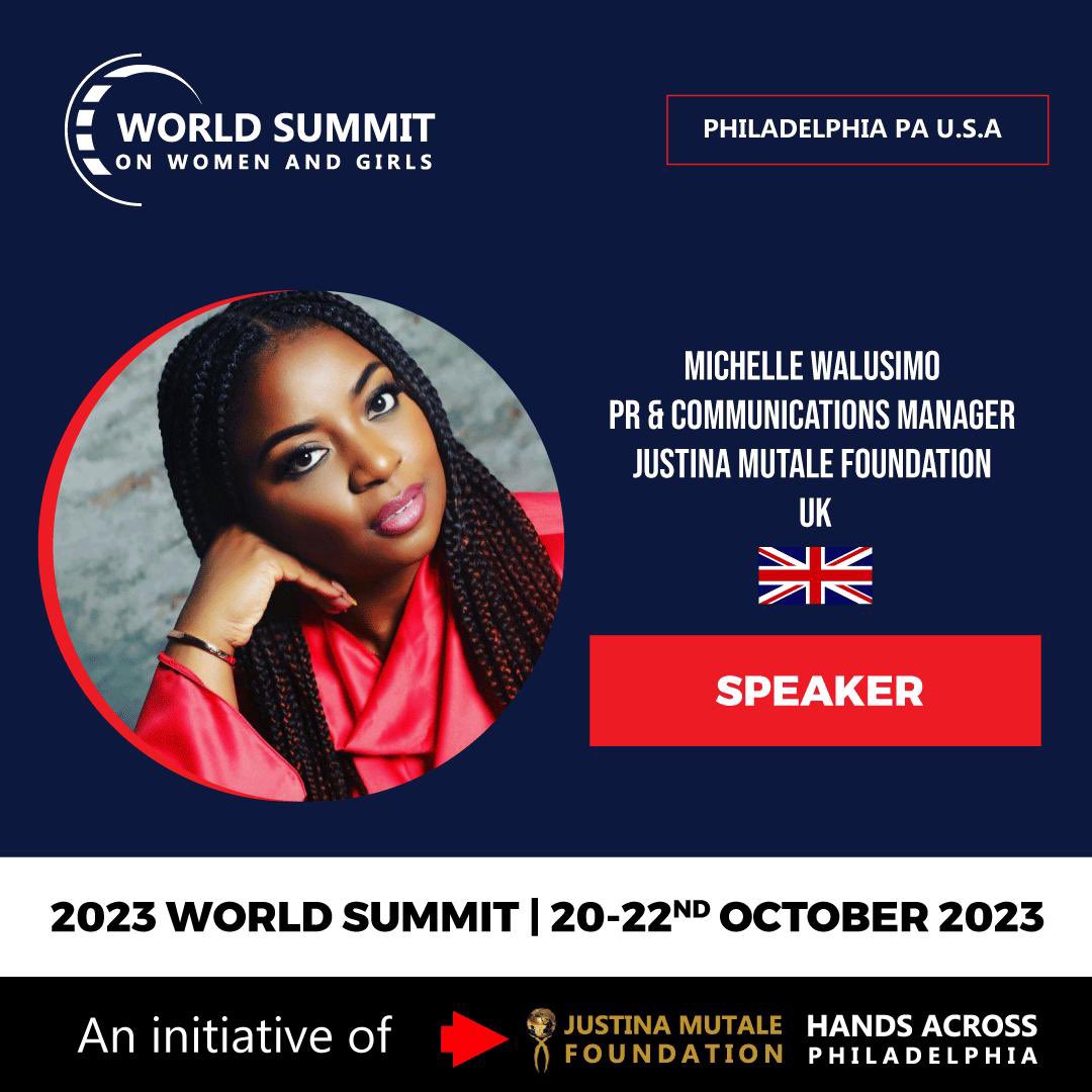 wm509's tweet photo. I will be attending and participating in The World Summit on Women and Girls this is an initiative of the Justina Mutale Foundation in partnership with Hands Across Philadelphia.
This Summit is not just another Conference, it is a Mission! 

🇬🇧🇺🇸🇺🇳 https://t.co/ndemk0YHke