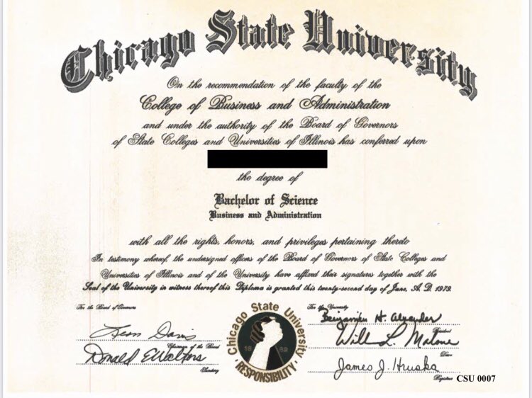 firstladyship's tweet photo. BREAKING:

1. The Academic Records released by the Chicago State University, indicated that the “Bola Tinubu” that was admitted, graduated from Government College, Lagos.

VERDICT: Government College Lagos was founded in 1974. Whoever claimed they graduated from there in 1970 is a FRAUD! ❌

The Bola Tinubu in Aso Rock, has been disowned by the old students of the Government College, Lagos.

2. The academic record from SouthWest College he used for his admission into the CSU, it belongs a lady. 

VERDICT: Tinubu is an identity thief. ❌

3. The certificate he presented to INEC is FAKE. It is completely different from what the CSU issued in 1979 (the same year he claimed he graduated).

VERDICT: Bola Ahmed Tinubu forged his Diploma Certificate. ❌

This is the true position of things, as released & authenticated by the Chicago State University. Any other news from APC handles & in the print & TV stations in Nigeria (contrary to what I just reported) IS FAKE NEWS!