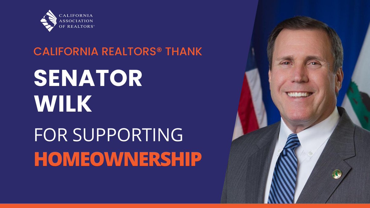 <a href="/CAREALTORS/">CA ASSN OF REALTORS®</a> thank Senator <a href="/ScottWilkCA/">Scott Wilk</a> for supporting homeownership by voting NO on #ACA13. #CALeg