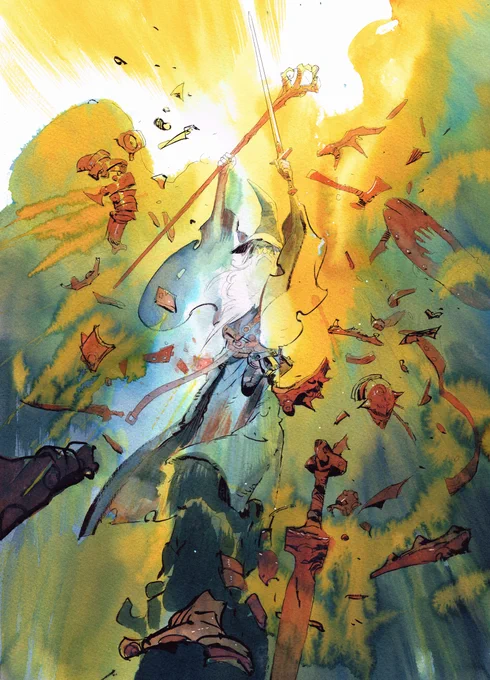 Gandalf! commission#lotr #watercolor 