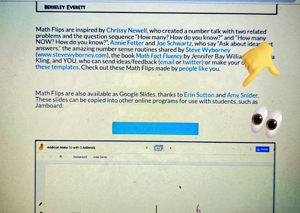 Aᴍʏ Sɴɪᴅᴇʀ (@asnider_teach) on Twitter photo When you are planning and you see your name mentioned on a totally awesome site. Thanks for the shout out <a href="/BerkeleyEverett/">Berkeley Everett</a> 😉
If you haven't visited yet, you should!Fabulous resources!
#blushing #fangirlmoment #math #visuals #mathflips #factfluency #howmany #howdoyouknow When you are planning and you see your name mentioned on a totally awesome site. Thanks for the shout out <a href="/BerkeleyEverett/">Berkeley Everett</a> 😉
If you haven't visited yet, you should!Fabulous resources!
#blushing #fangirlmoment #math #visuals #mathflips #factfluency #howmany #howdoyouknow