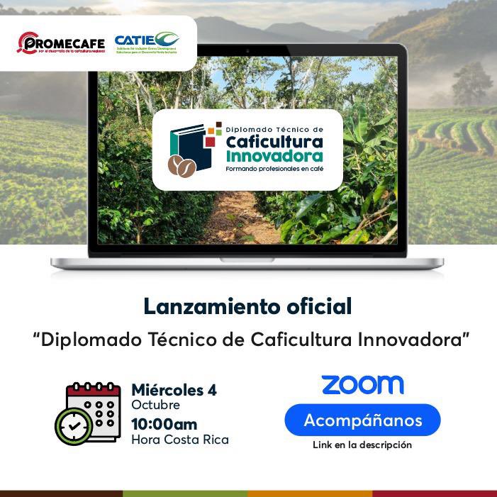 📢 ¡Descubre el Diplomado Internacional de Caficultura Innovadora 2023! Si te apasiona el café, no te puedes perder estas nuevas oportunidades académicas en colaboración con <a href="/catieoficial/">CATIE</a> ☕️🌱 Únete al lanzamiento virtual el 4 de octubre vía Zoom: us02web.zoom.us/j/82829695660 #Café