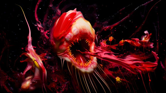 Making another ai assisted mini film: Taxidermic Dentata: The Menstrual Phase. Isn't she a beauty?! 😭
