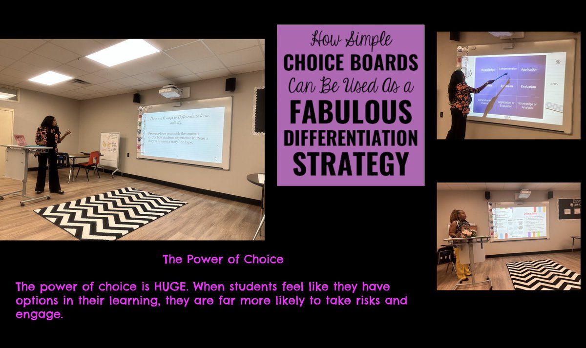 Today <a href="/MsTMerrell/">Tiffany Merrell</a> and I led our ILT through the 6 ways our teachers can Differentiate an Activity through Learning Menus/Choice Boards.The 6 ways are Process, Product, Content, Readiness, Interest, and Learning Modality. #SREEaglesRISE #RISDWeAreOne #DataDrivenInstruction