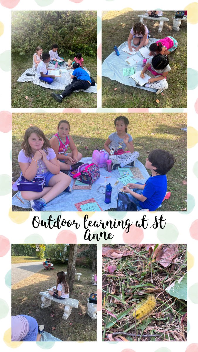 liannelogan10's tweet photo. Making the most of this beautiful fall weather! We are so grateful to have a perfect outdoor learning environment to enjoy snack and complete our writing 🍁 ☀️ @StAnneOCSB https://t.co/w2DmFlnjyn