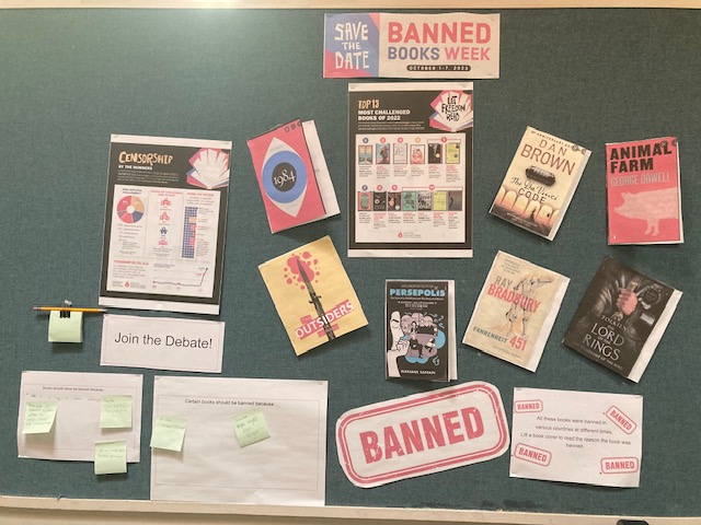 Making connections between literature and our world: For Banned Books Week (Oct 1-7), Gr 10 students made connections between the novel they are currently reading, 'Ray Bradbury's 'Fahrenheit 451,' and the reasons certain states ban certain books in our world. #NISinquire