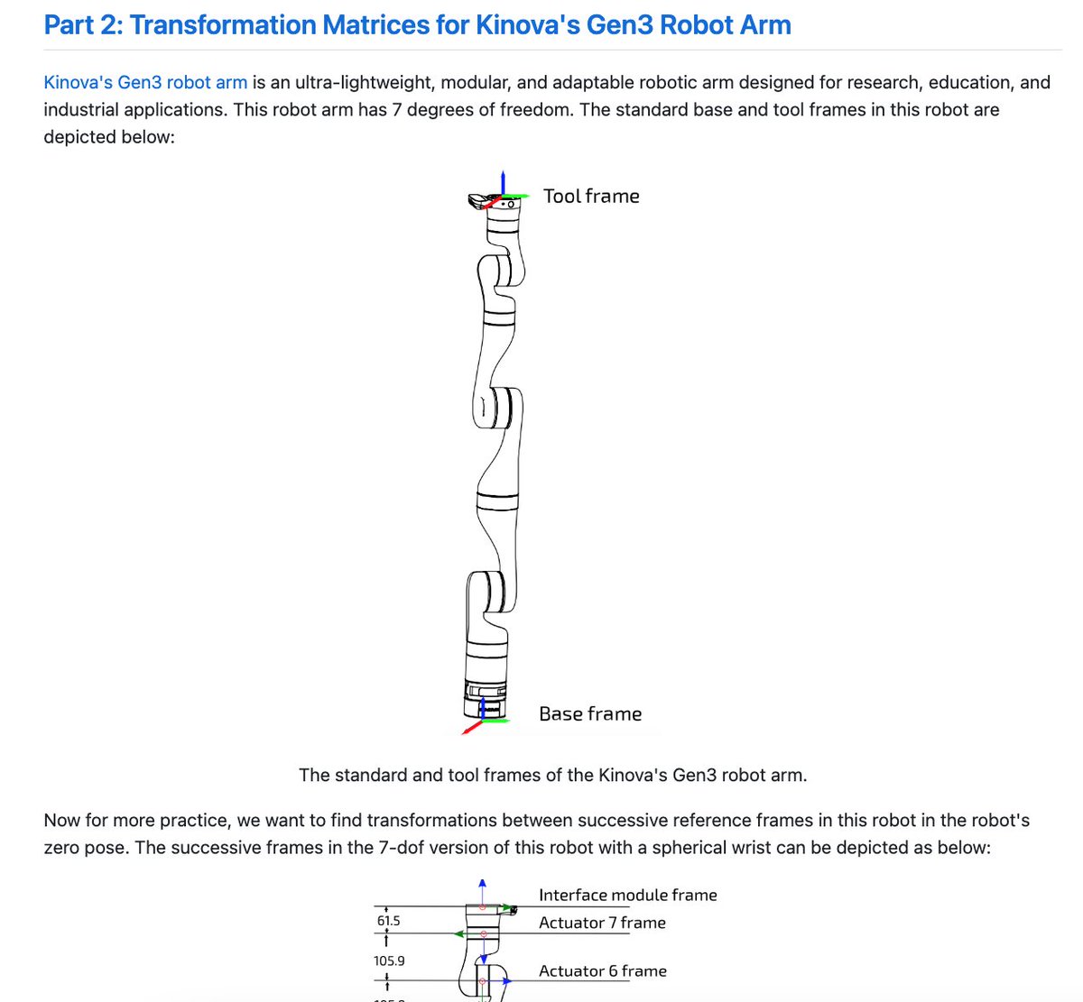 madibabaiasl's tweet image. Lesson 5: #Pose in Robotics (Homogeneous Transformation Matrices) and Lab 8: Pincherx 100 Robot Arm's Pose in Its Zero Position and Transformation Matrices for Kinova's Gen3 Robot Arm are updated:
lnkd.in/dSVmBJRw
#modernrobotics #robotics #transformationmatrices