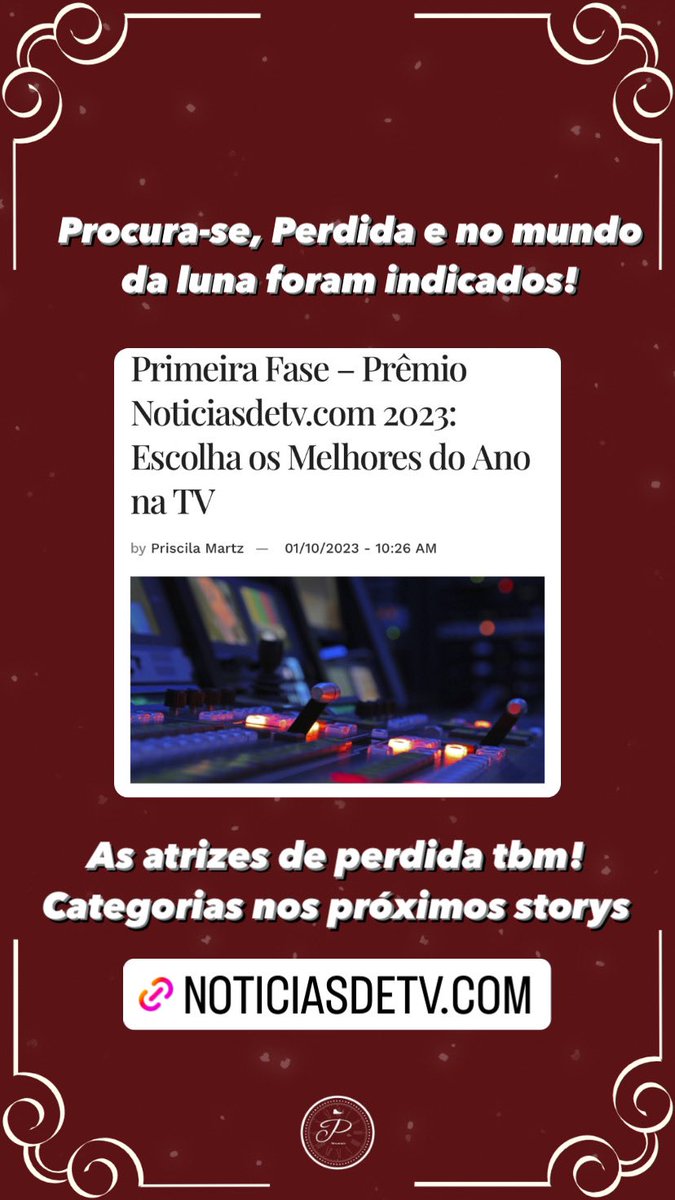PerdidaFilme's tweet photo. Votação na área!!
.
Segue o fio e veja os indicados do mundo Rissi!!
.
#Procurase #nomundodaluna #PERDIDA https://t.co/NFj5g31wTi