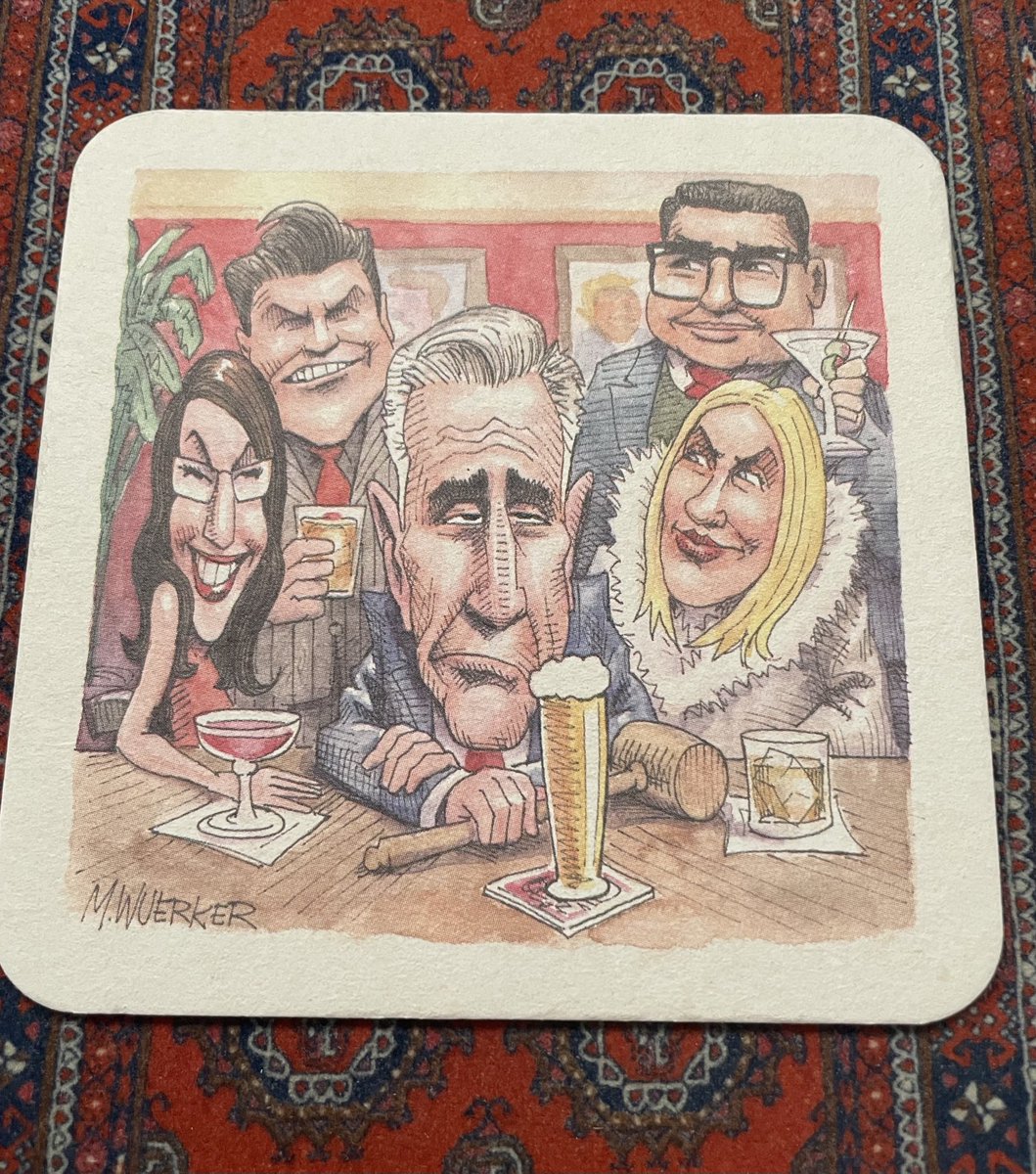 ProfClayCalvert's tweet photo. This coaster from my fave #DC bar OTR ⁦@HayAdamsHotel⁩ resonates now more than ever #Empathizing  Planters couldn’t have assembled such a mix https://t.co/iSG7nDZC9Q