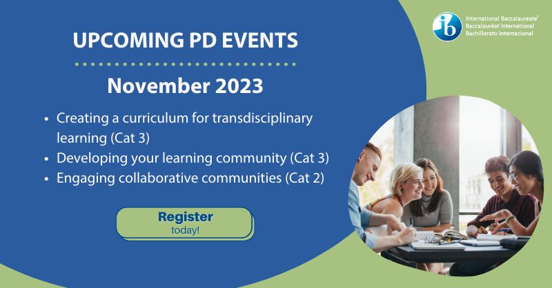 ibpyp's tweet image. This November, we welcome all teachers, coordinators and leaders to enhance your professional learning portfolio with our wide range of Cat 1, 2 and 3 online workshops.
Book your preferred workshop here >> bit.ly/3rtPnMG